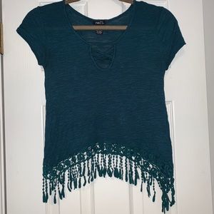 Knitted Trim Top